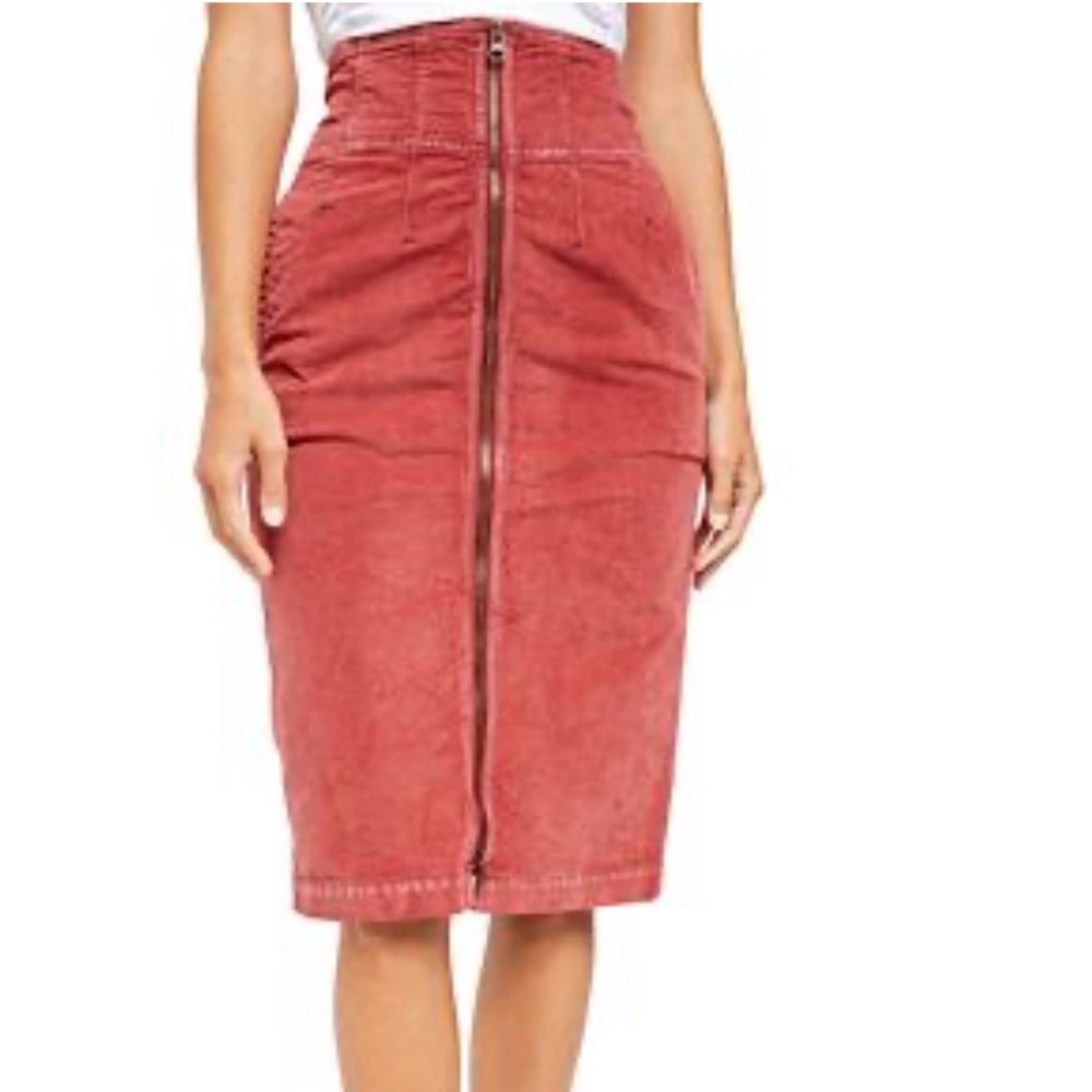 Free People || Corduroy Midi Skirt